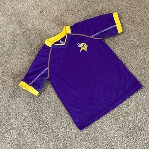 Youth Minnesota Vikings dri fit NFL team shirt.